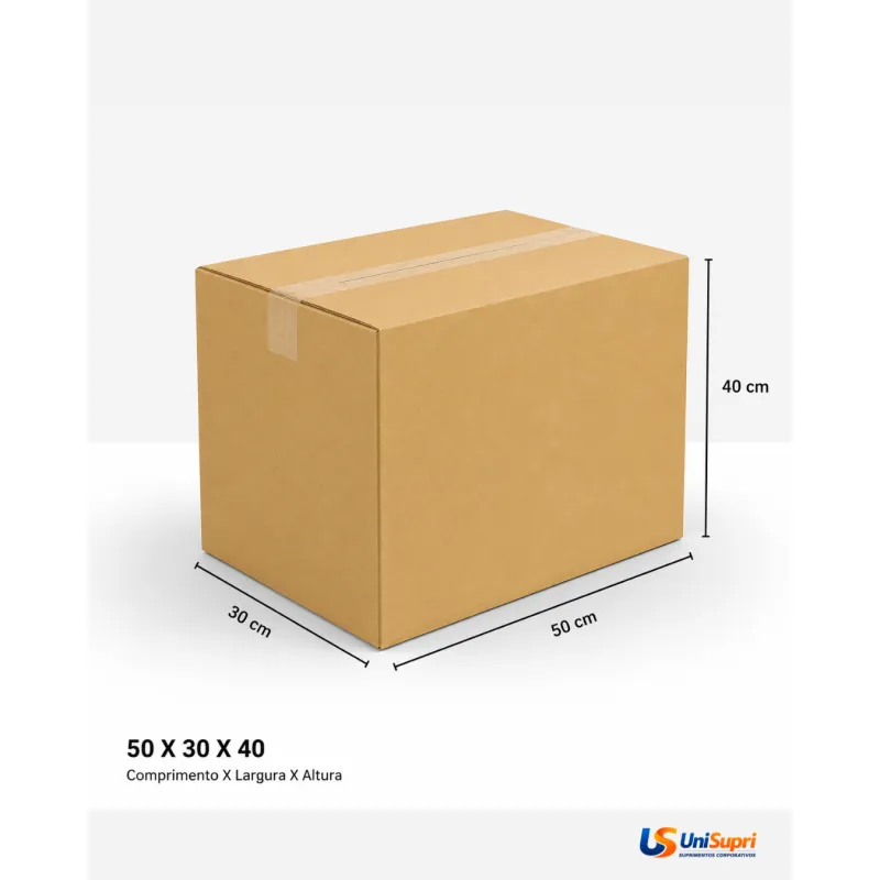 Caixa de Papelão Tipo Maleta 50x30x40 cm para Envio e E-commerce