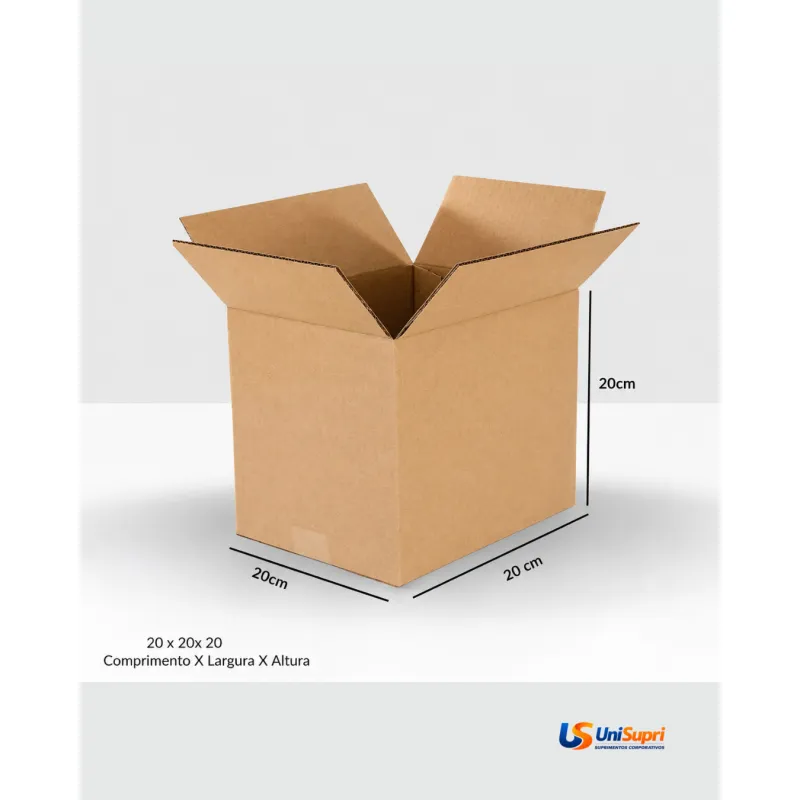 Caixa de Papelão Tipo Maleta 20x20x20 cm para Envio e E-commerce