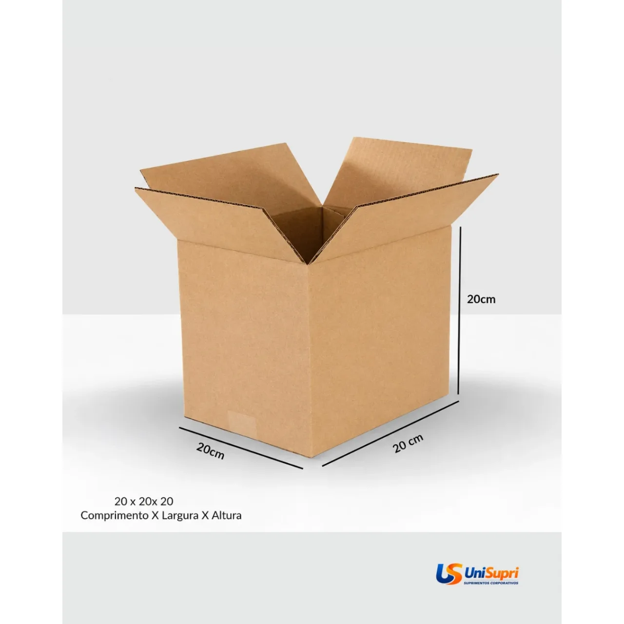 Caixa de Papelão Tipo Maleta 20x20x20 cm para Envio e E-commerce