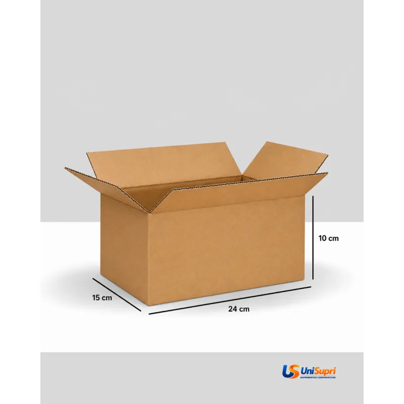Caixa de Papelão Tipo Maleta 24x15x10 cm para Envio e E-commerce