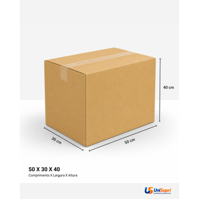 Caixa de Papelão Tipo Maleta 50x30x40 cm para Envio e E-commerce