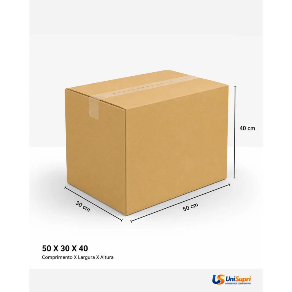Caixa de Papelão Tipo Maleta 50x30x40 cm para Envio e E-commerce