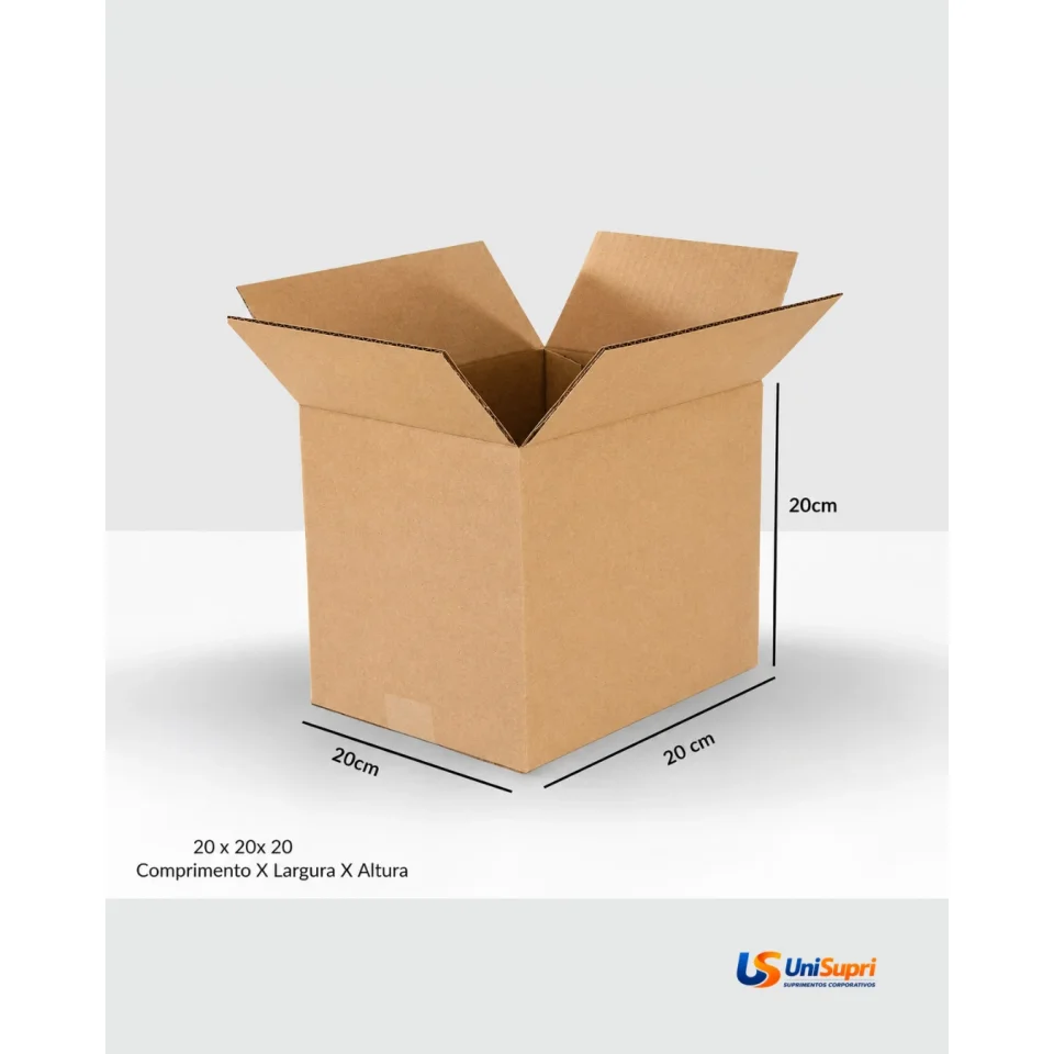 Caixa de Papelão Tipo Maleta 20x20x20 cm para Envio e E-commerce