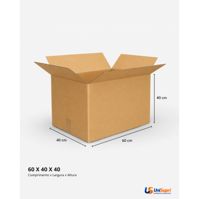 Caixa de Papelão Maleta 60x40x40 Mudança Grande Embalagem