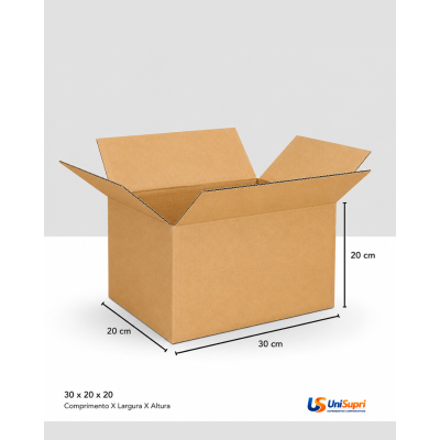 Caixa de Papelão Tipo Maleta 30x20x20 cm para Envio e E-commerce