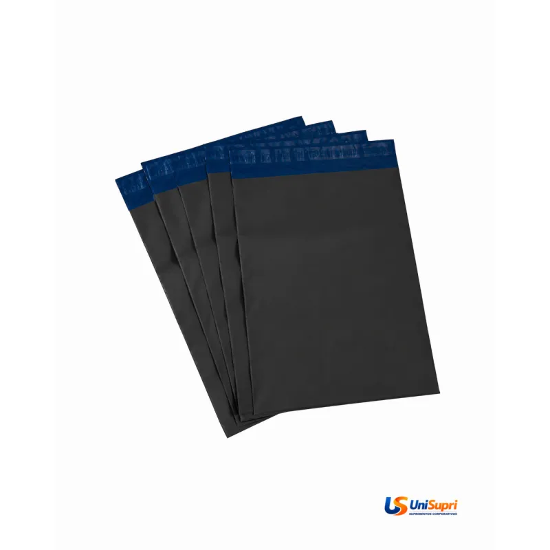 Envelope de Segurança Preto Liso 15x25 cm — Ideal para E-commerce