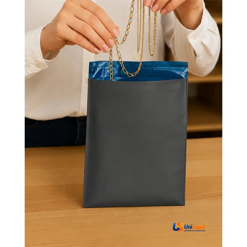 Envelope de Segurança Preto Liso 20x30 cm — Ideal para E-commerce