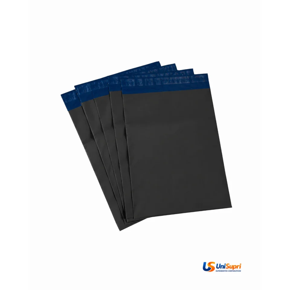 Envelope de Segurança Preto Liso 15x25 cm — Ideal para E-commerce
